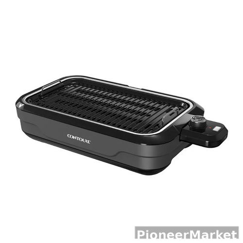 PioneerMarket Indoor/Outdoor Smokeless Electric Grill - Adjustable Heat