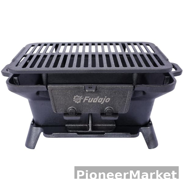 PioneerMarket Portable Tabletop Electric Grill - Cast Iron Style