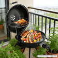 PioneerMarket 1600W Smokeless Electric BBQ Grill with Warming Rack